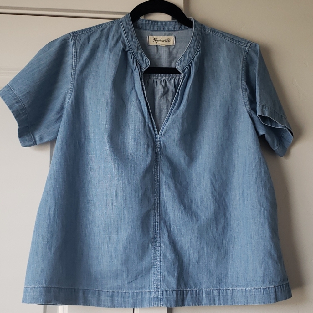 Madewell Denim Shortsleeves Blouse Tops NWOT
